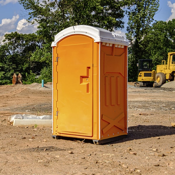 how often are the portable restrooms cleaned and serviced during a rental period in Loran Illinois